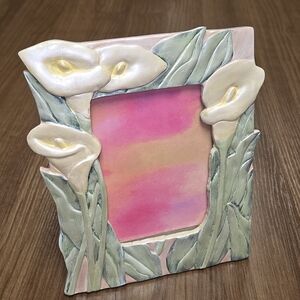 Calla Lily Vintage Picture Frame Fits 4 X 6 Photo